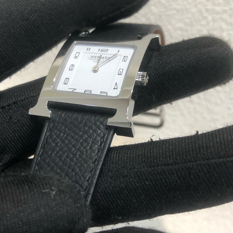 Hermes Heure H 25mm 黑銀Epsom 手錶-21