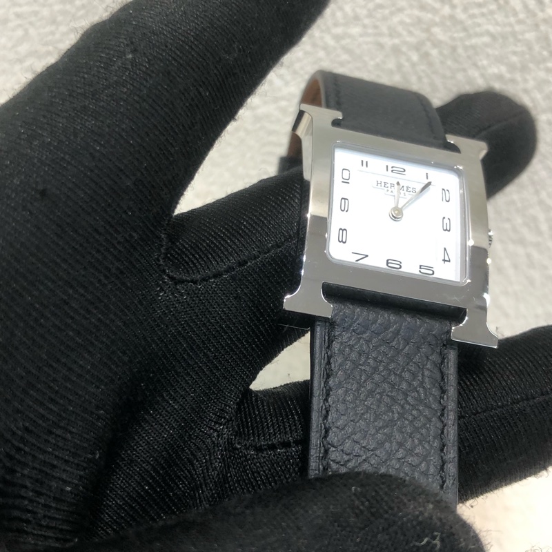 Hermes Heure H 25mm 黑銀Epsom 手錶-22