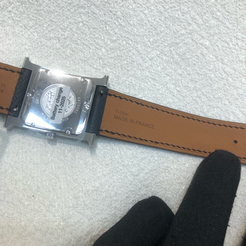 Hermes Heure H 25mm 黑銀Epsom 手錶-28