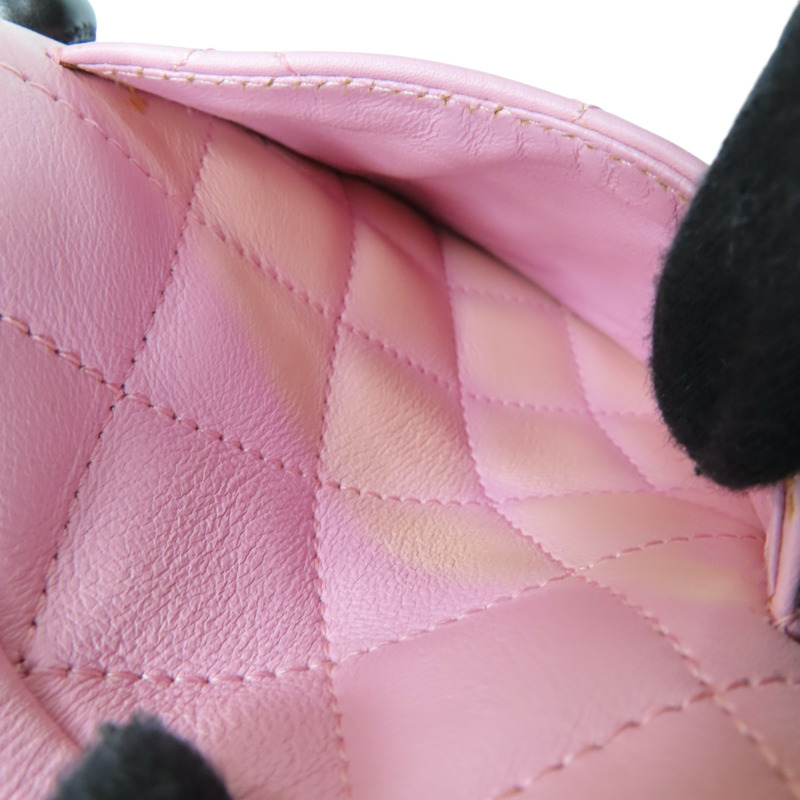 粉/黑色 牛皮 Cambon  肩背包 A25177【CHANEL 香奈兒】 A25177-6