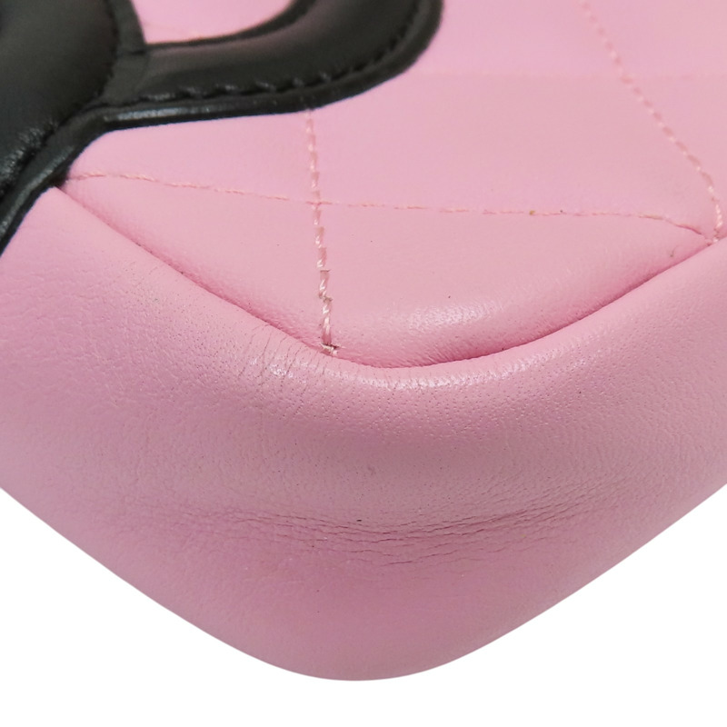 粉/黑色 牛皮 Cambon  肩背包 A25177【CHANEL 香奈兒】 A25177-13