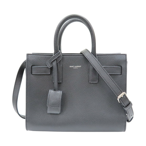 黑色 牛皮 Sac de Jour Nano 兩用包【SAINT LAURENT YSL 聖羅蘭 】 392035B681N1000