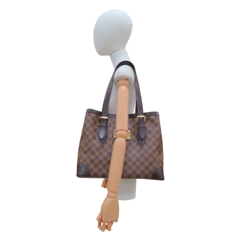 棕色 原花 帆布 Hampstead MM 肩背包【LOUIS VUITTON LV 路易威登】 N51204-9