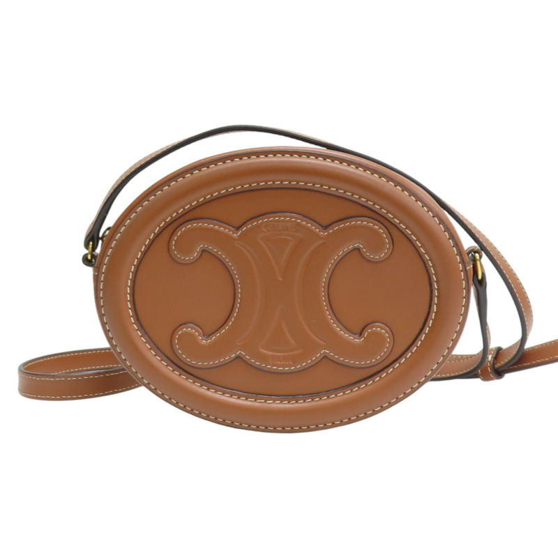 棕色 牛皮 Cuir Triomphe 肩背包【CELINE 賽琳】 10I703DPQ.04LU-0