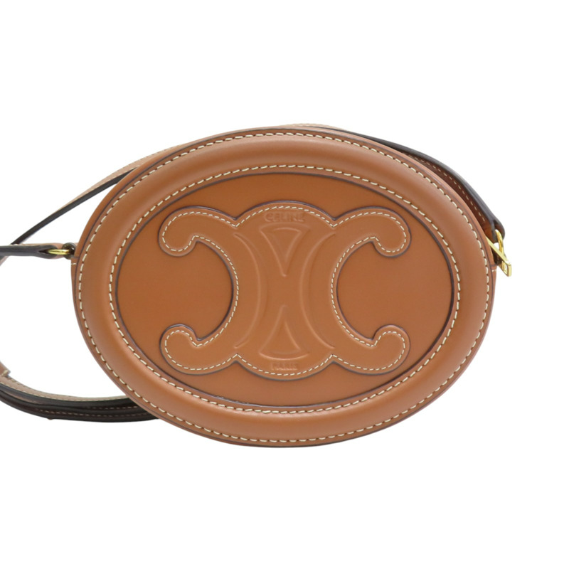 棕色 牛皮 Cuir Triomphe 肩背包【CELINE 賽琳】 10I703DPQ.04LU-1