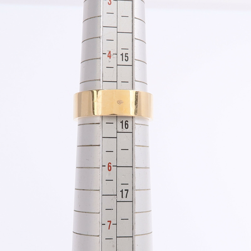 HERMES 18K玫瑰金H d'ancre Ring鑽石戒指US#5-7