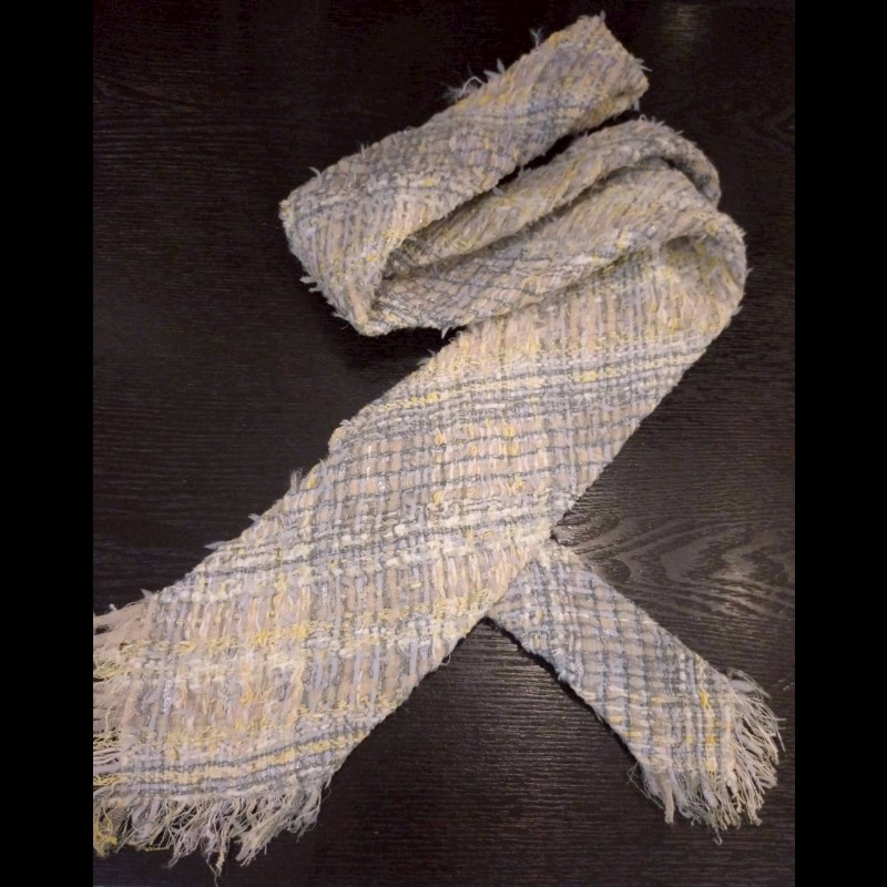 Chanel 黃藍綠毛呢格外套（附領帶）-6