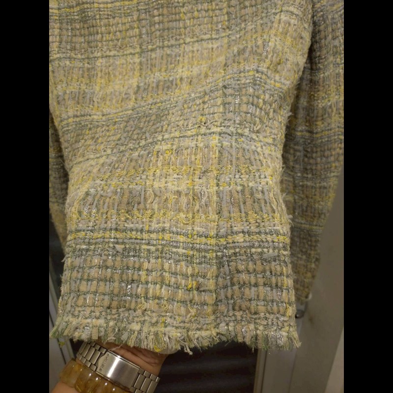 Chanel 黃藍綠毛呢格外套（附領帶）-15