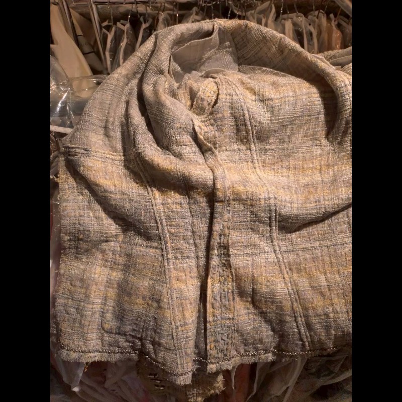 Chanel 黃藍綠毛呢格外套（附領帶）-17