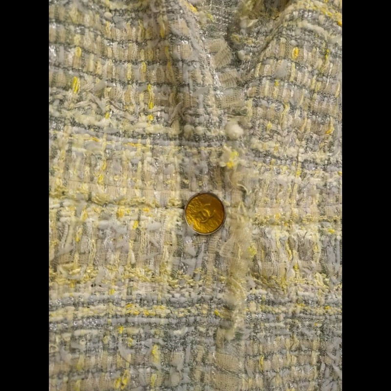 Chanel 黃藍綠毛呢格外套（附領帶）-31