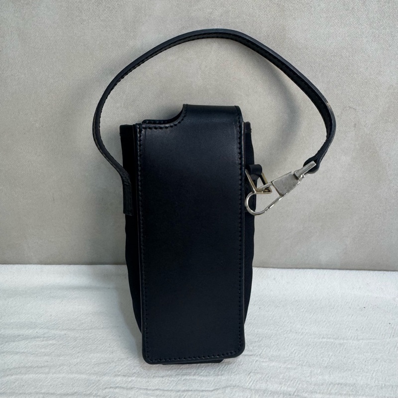 Gucci 中古黑色尼龍多功能鑰匙包-3