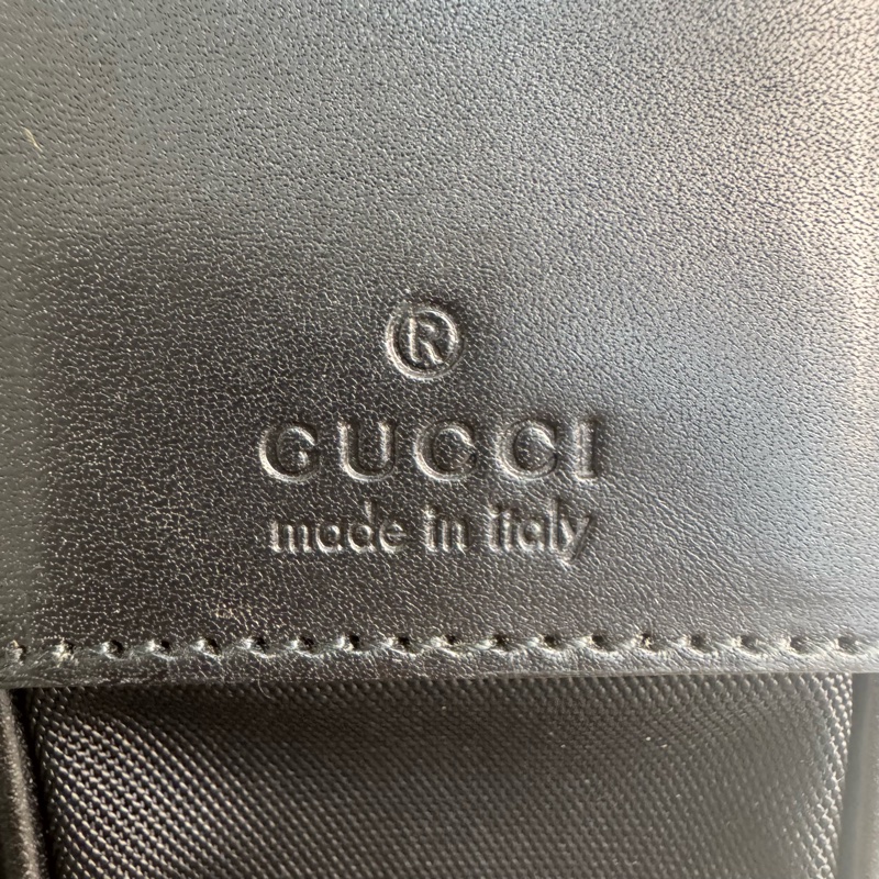 Gucci 中古黑色尼龍多功能鑰匙包-7