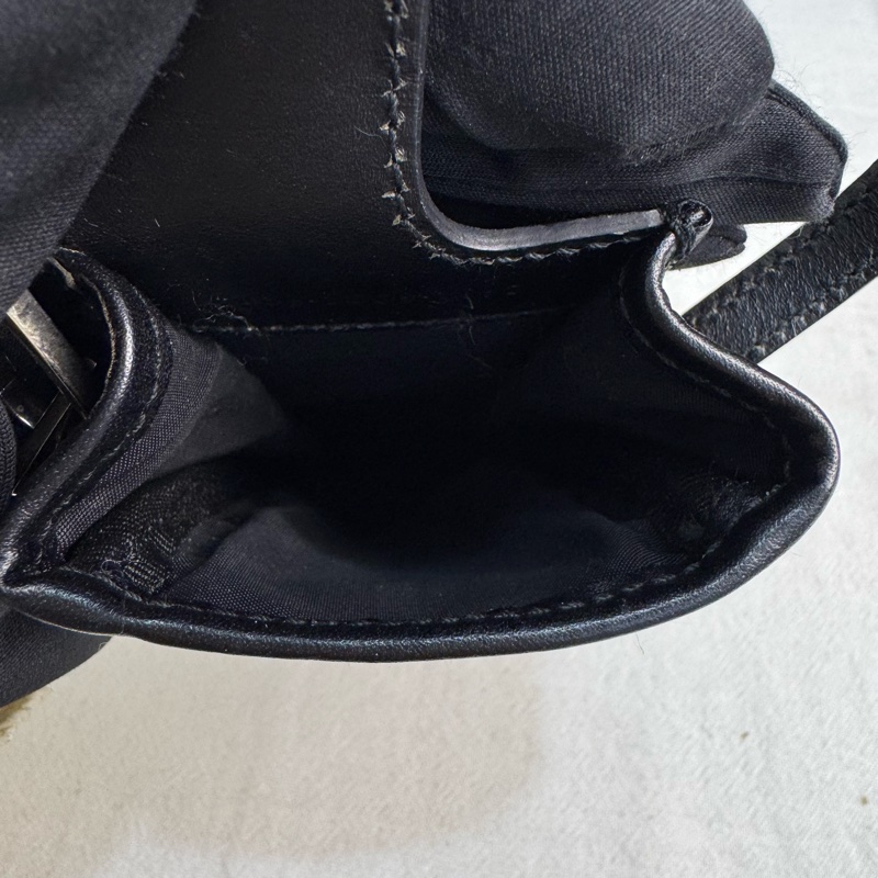 Gucci 中古黑色尼龍多功能鑰匙包-10