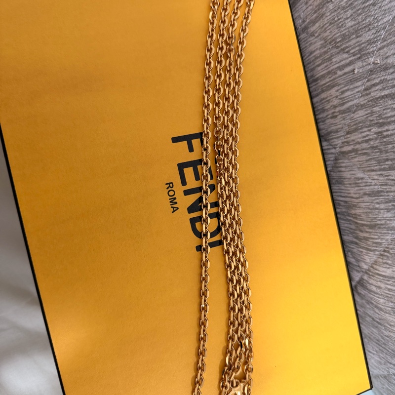 FENDI Baguette 米灰 鍊帶兩用包-14