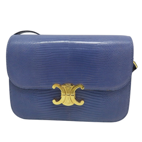 藍色 蜥蜴皮 TEEN凱旋門 肩背包【CELINE 賽琳】 188424BFJ