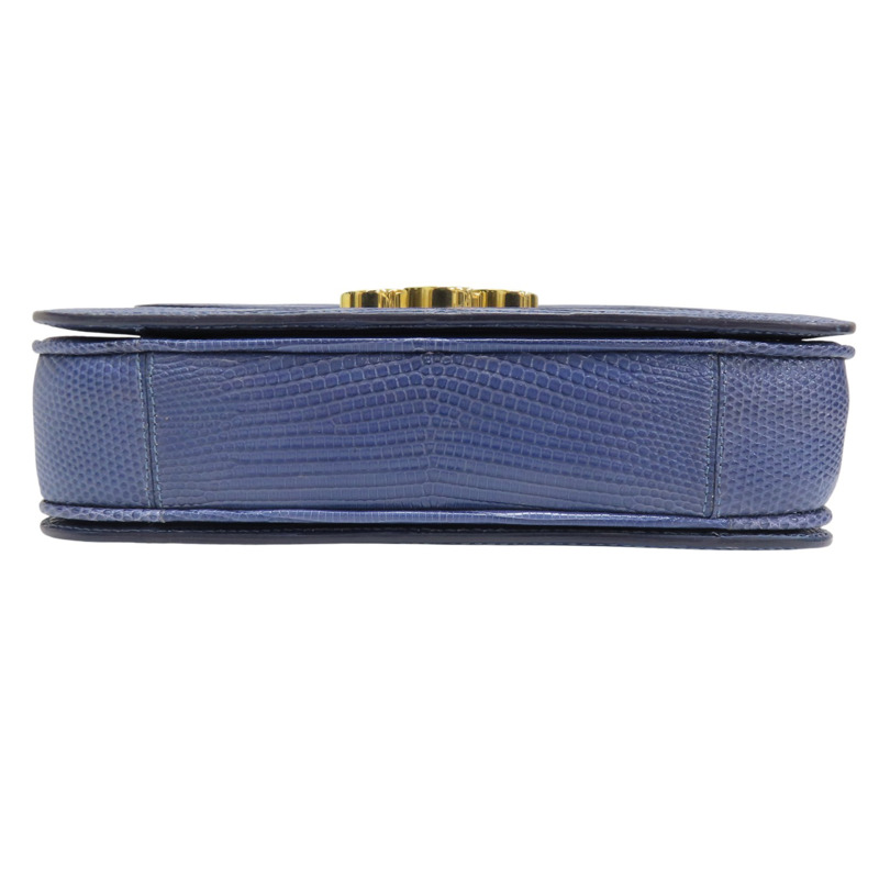 藍色 蜥蜴皮 TEEN凱旋門 肩背包【CELINE 賽琳】 188424BFJ-3