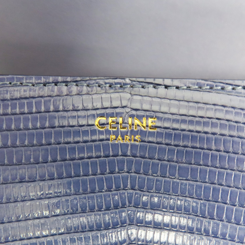 藍色 蜥蜴皮 TEEN凱旋門 肩背包【CELINE 賽琳】 188424BFJ-7