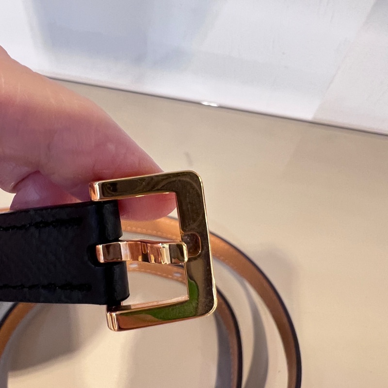 Hermes 黑Epsom皮 Pop H15黑釦皮帶H081087CD89070-7