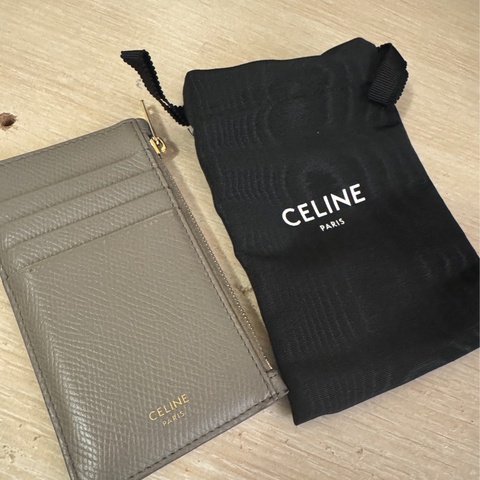 Celine 大象灰扁式卡夾