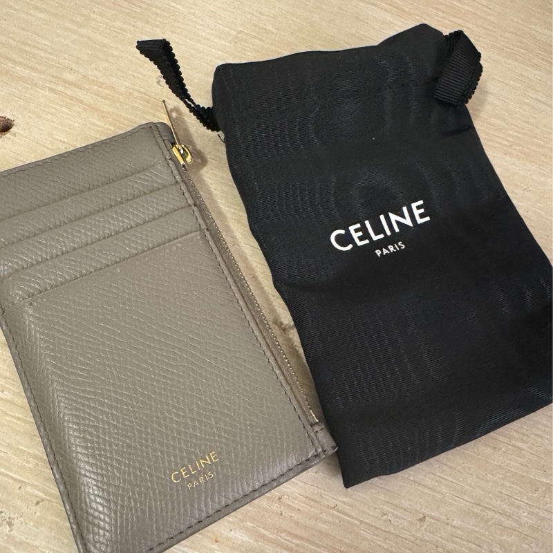 Celine 大象灰扁式卡夾-7