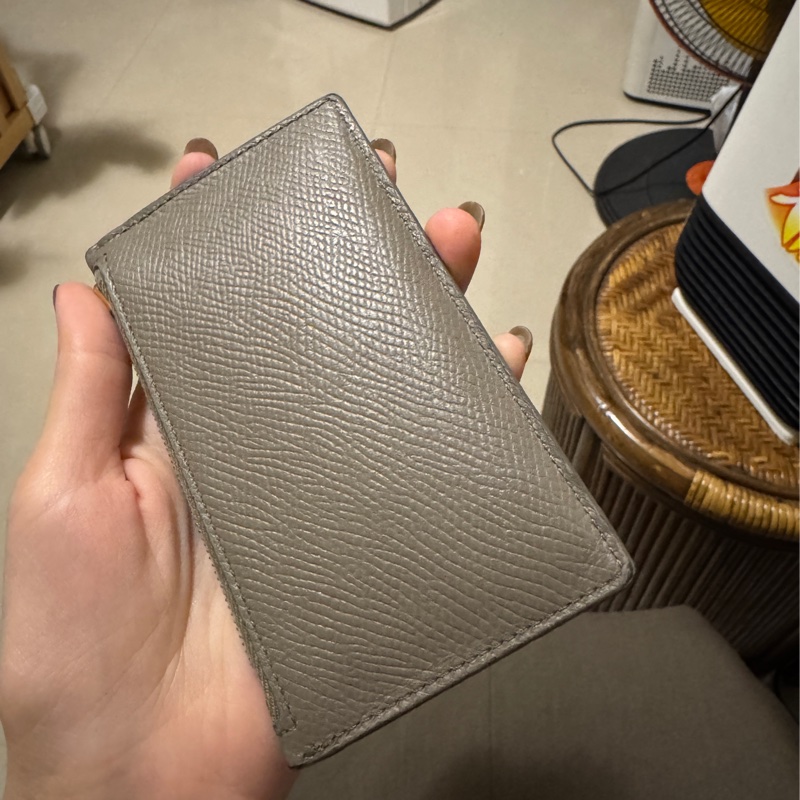 Celine 大象灰扁式卡夾-9