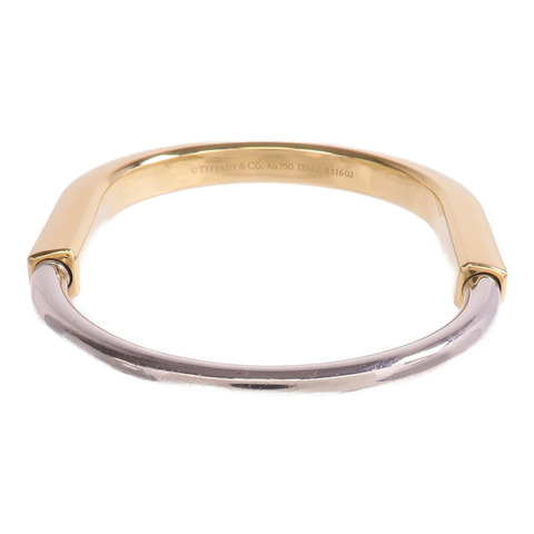 TIFFANY＆CO 18K黃金/白金Lock Bangle手鐲