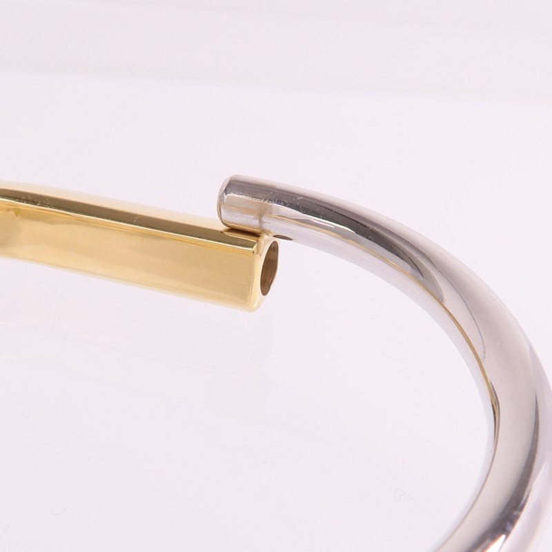 TIFFANY＆CO 18K黃金/白金Lock Bangle手鐲-5