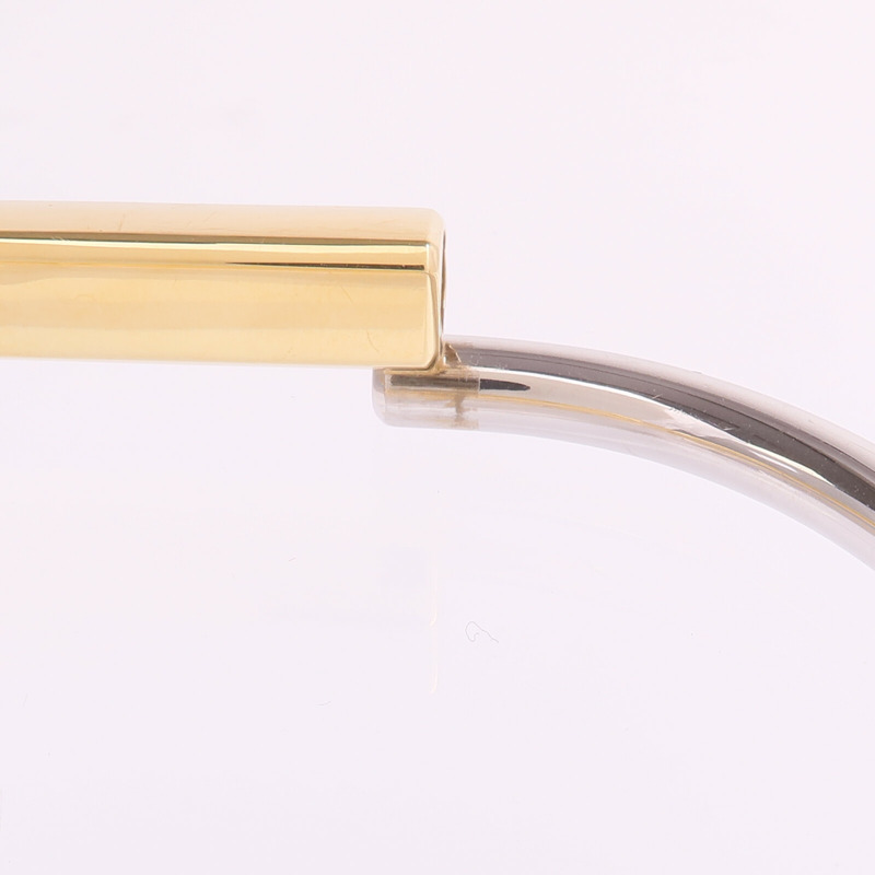 TIFFANY＆CO 18K黃金/白金Lock Bangle手鐲-7