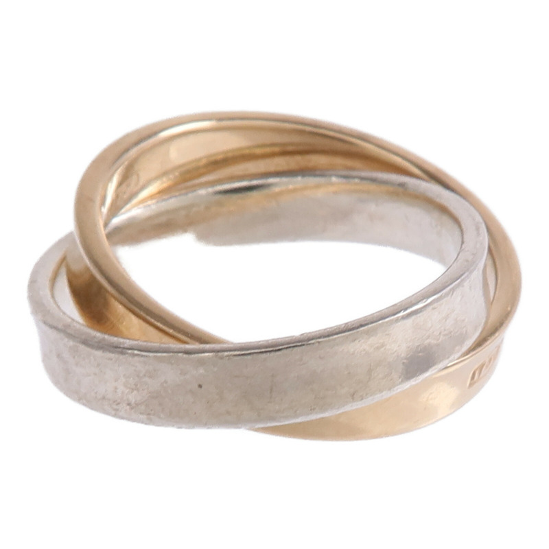 TIFFANY＆CO 18K玫瑰金/925純銀1837 Interlocking Circles Ring戒指US#4.75-9