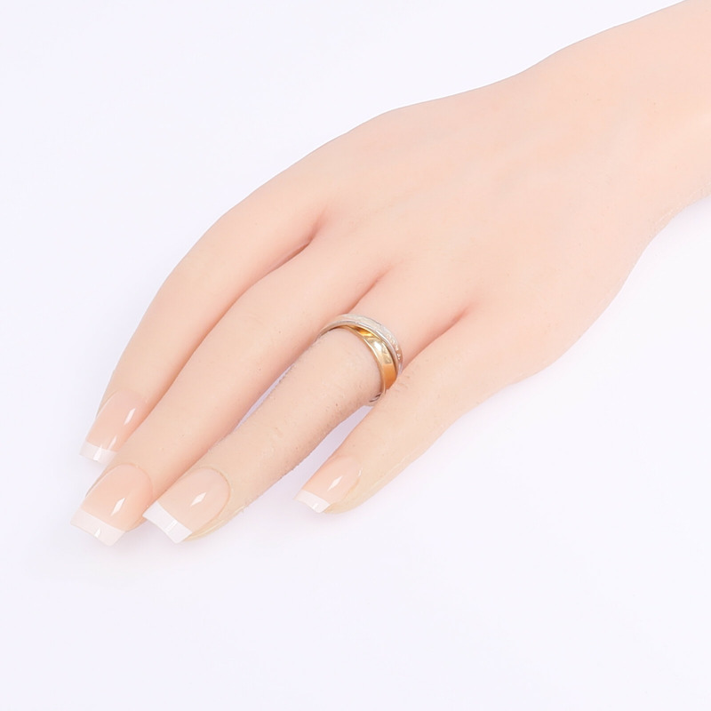 TIFFANY＆CO 18K玫瑰金/925純銀1837 Interlocking Circles Ring戒指US#4.75-11