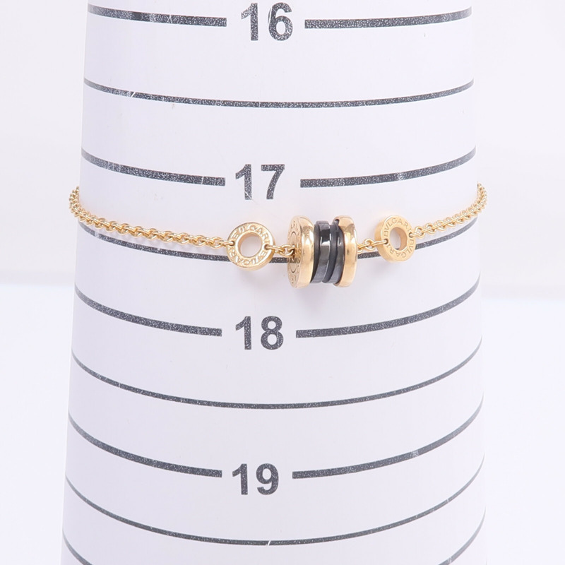 BVLGARI 18K玫瑰金/陶瓷B.zero 1 Bracelet手鏈-10