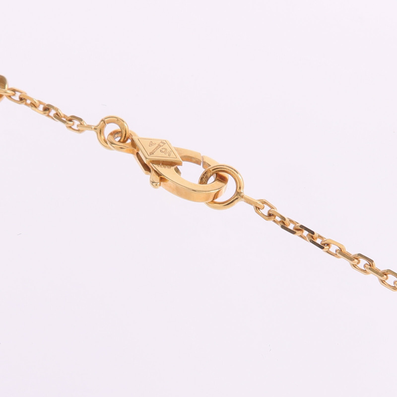 Van Cleef & Arpels 18K黃金/紅玉髓Vintage Alhambra Pendant項鍊-4