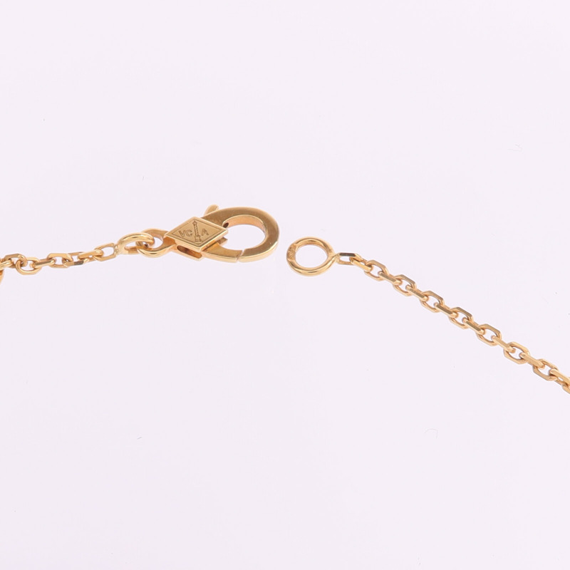 Van Cleef & Arpels 18K黃金/紅玉髓Vintage Alhambra Pendant項鍊-5