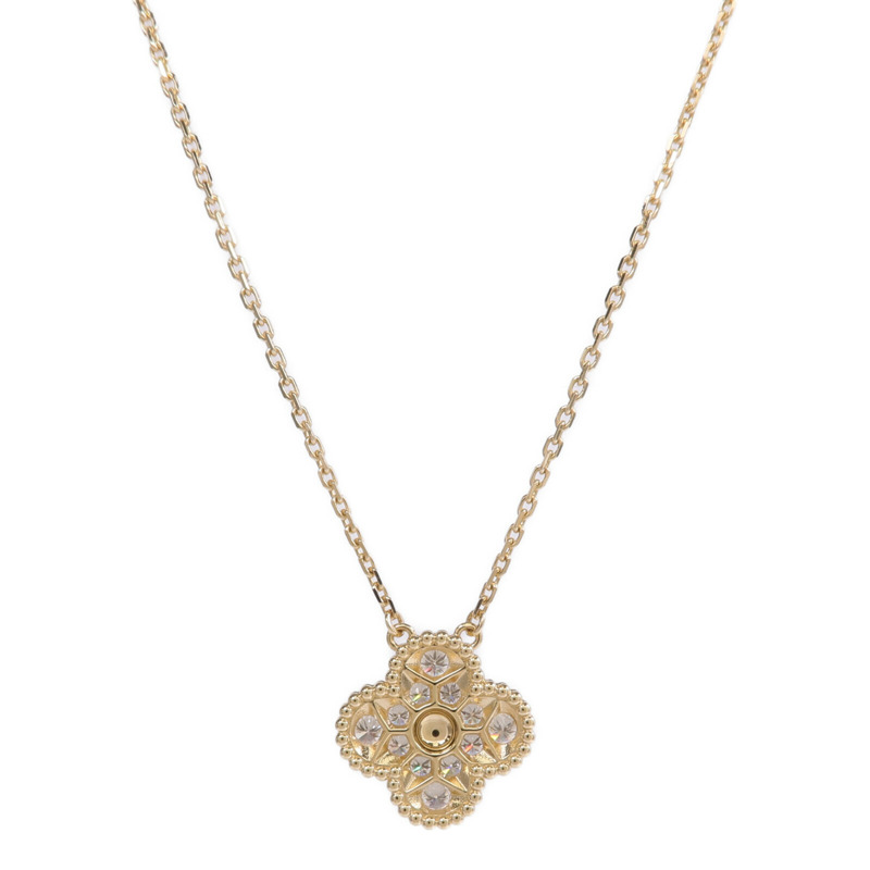 Van Cleef & Arpels 18K黃金Vintage Alhambra Pendant鑽石項鍊-1