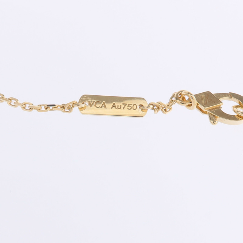 Van Cleef & Arpels 18K黃金Vintage Alhambra Pendant鑽石項鍊-5