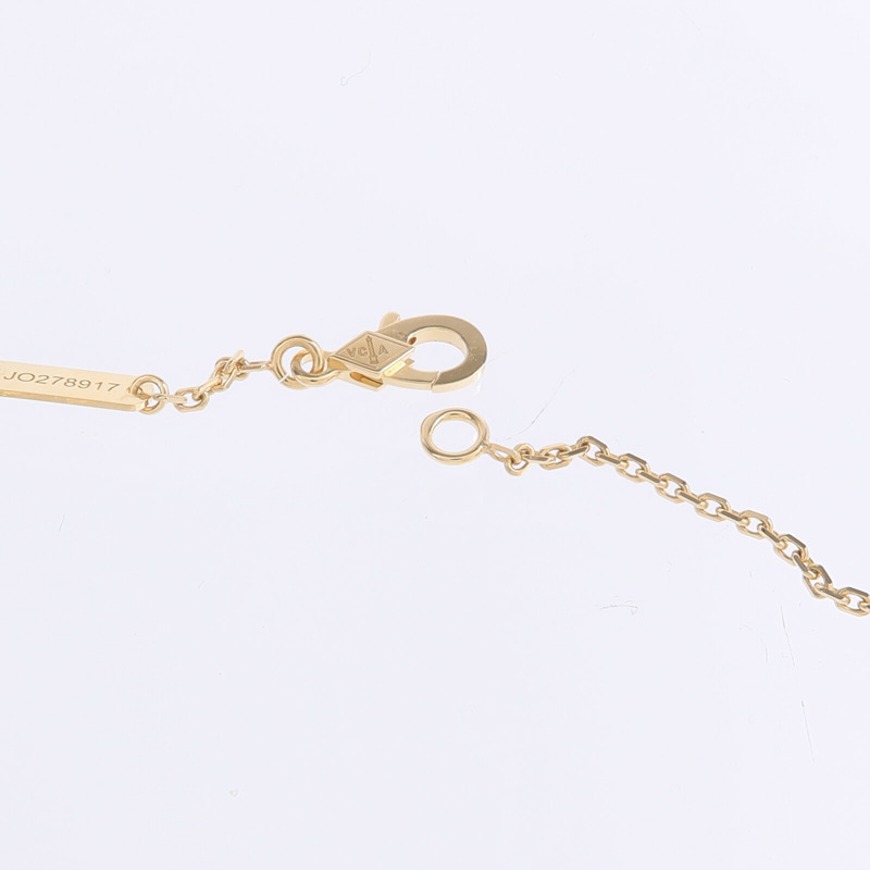 Van Cleef & Arpels 18K黃金Vintage Alhambra Pendant鑽石項鍊-6