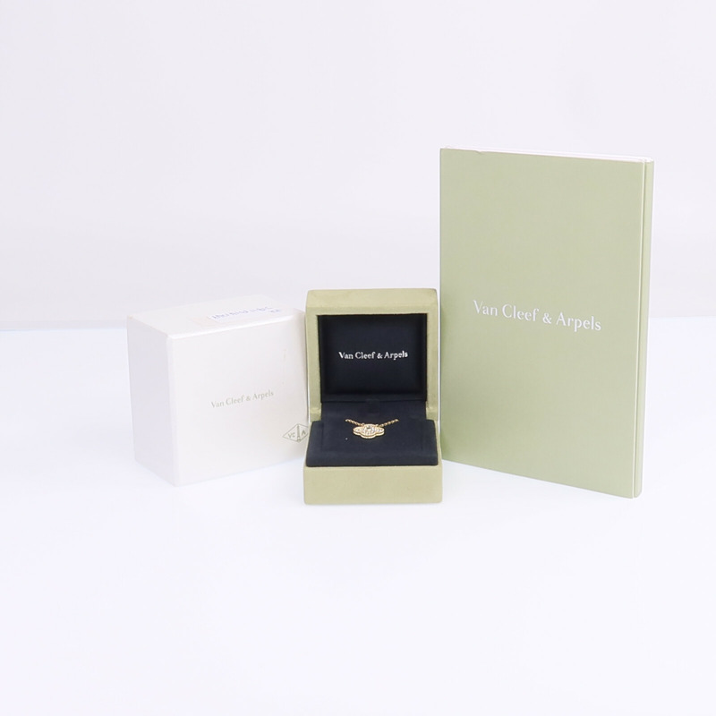 Van Cleef & Arpels 18K黃金Vintage Alhambra Pendant鑽石項鍊-7