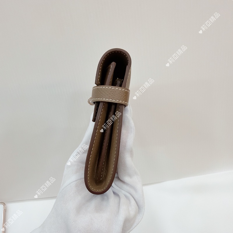 莉亞精品♡ Hermes Kelly 大象灰長夾 D刻 未使用閒置品-6