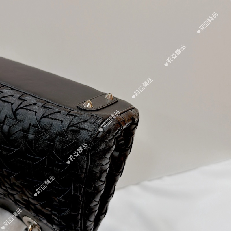 莉亞精品♡ Dior 限量皮編ladydior 手提包 二手美包-8