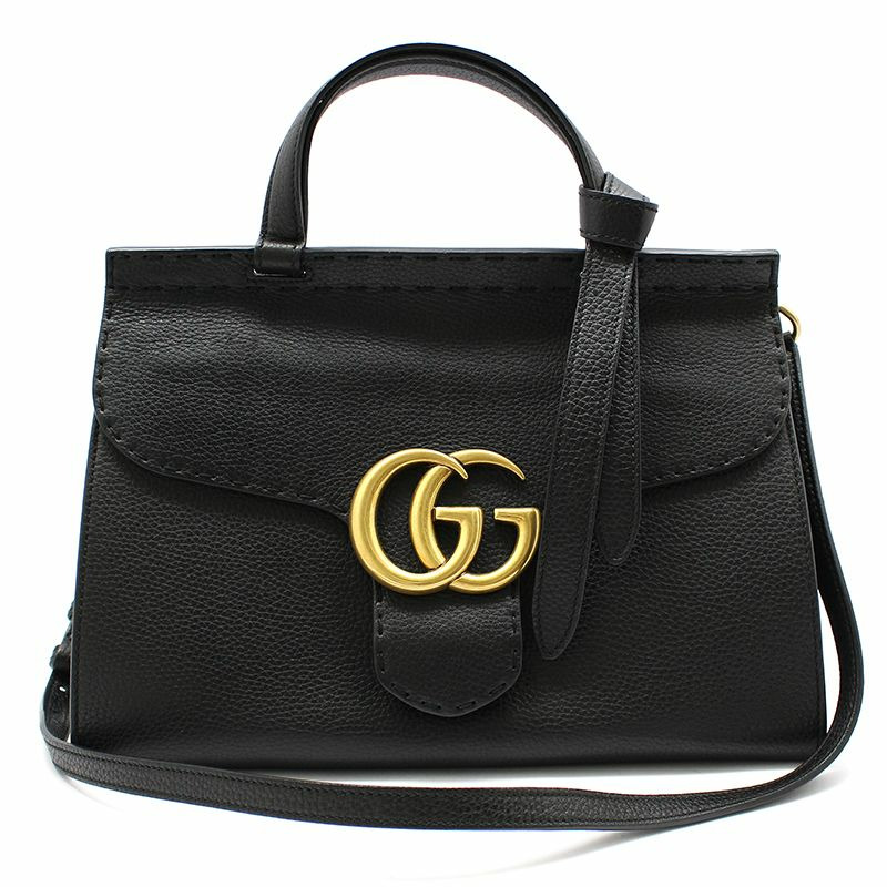 【包稅】GUCCI 黑色 GG Marmont 手提小號單肩包-0