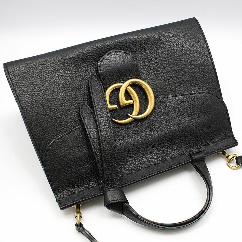 【包稅】GUCCI 黑色 GG Marmont 手提小號單肩包-2