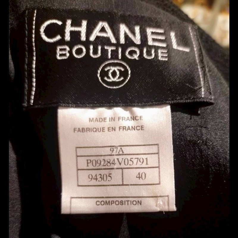 Chanel 霧銀釦黑羊毛料外套-20