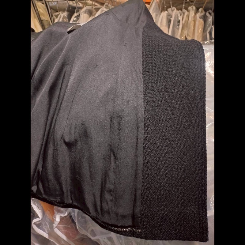 Chanel 霧銀釦黑羊毛料外套-27