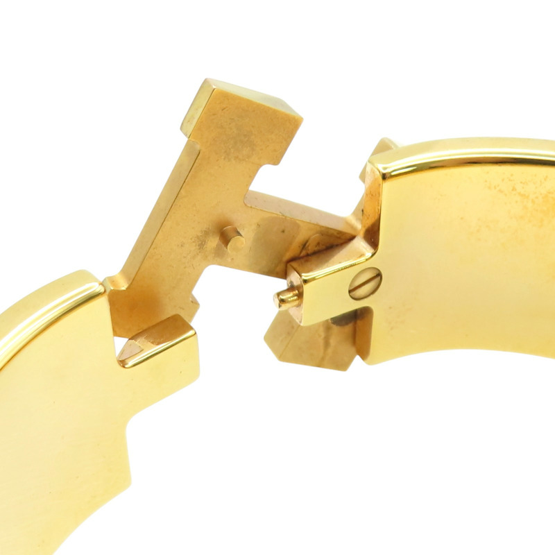 粉色琺瑯 金色鍍金 Clic Clac H 寬版 手環【HERMES 愛馬仕】 H300001F 1ZPM-4