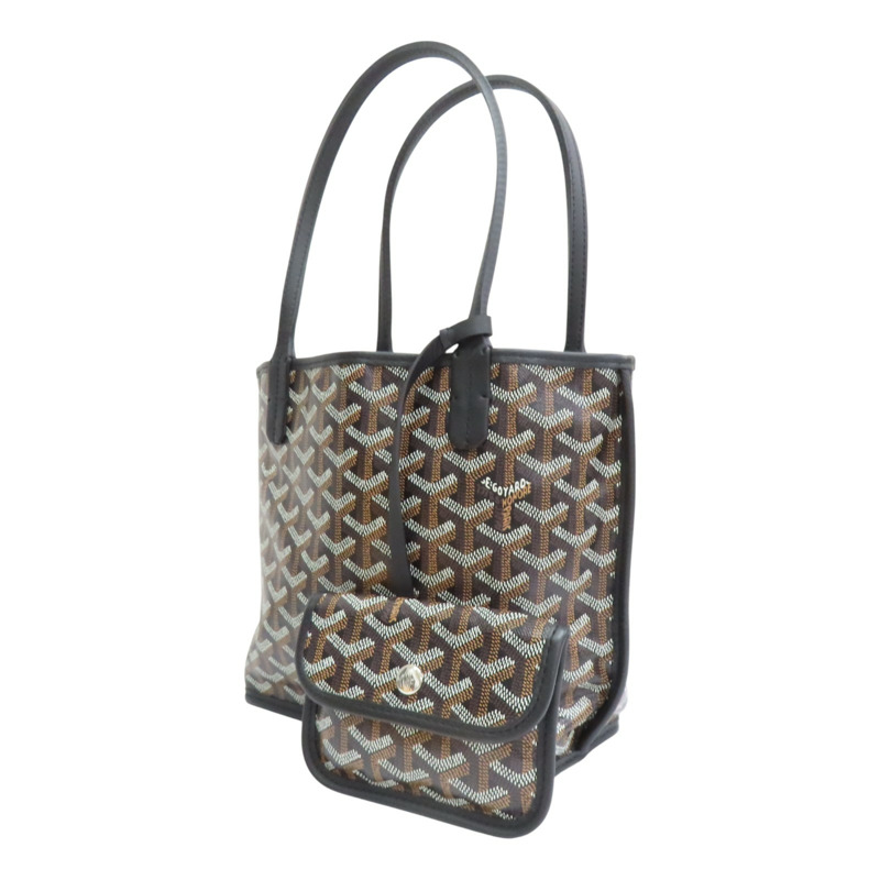 黑色 Goyardine帆布 Anjou Mini 手提包【GOYARD 高雅德】-2