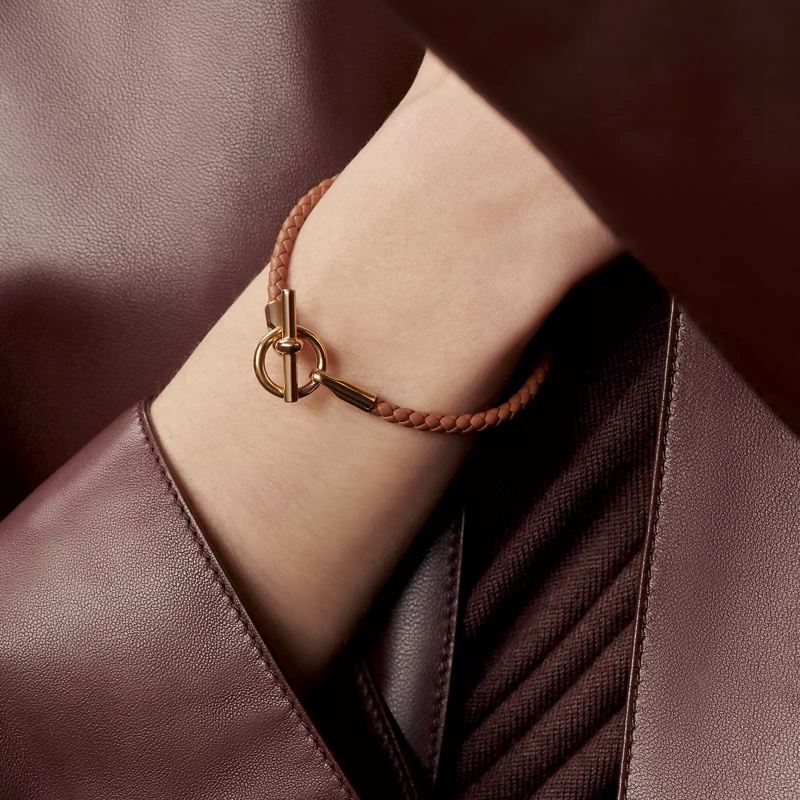 莉亞精品♡ Hermes clenan 手環卡其T5 未使用閒置品-1