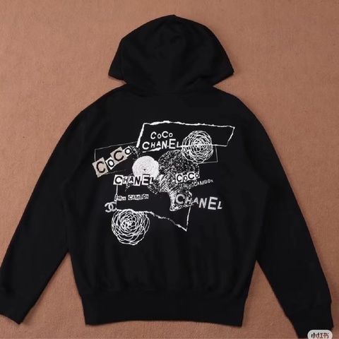 Chanel 黑色工藝亮片/經典黑連帽外套🖤王一博同款