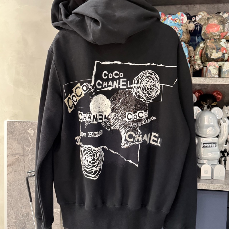 Chanel 黑色工藝亮片刺繡🪡經典連帽外套🖤王一博同款-1
