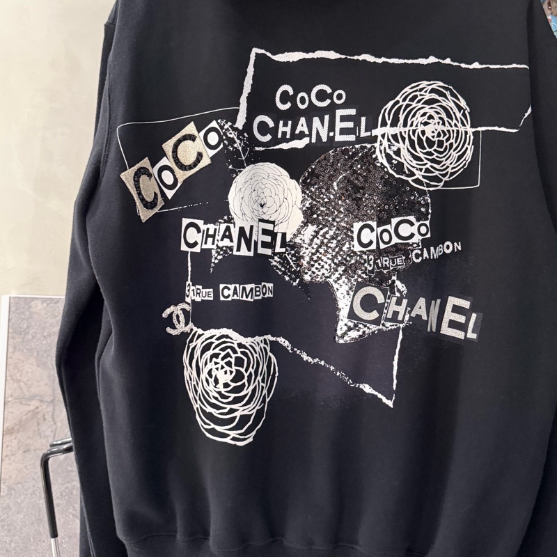 Chanel 黑色工藝亮片刺繡🪡經典連帽外套🖤王一博同款-2