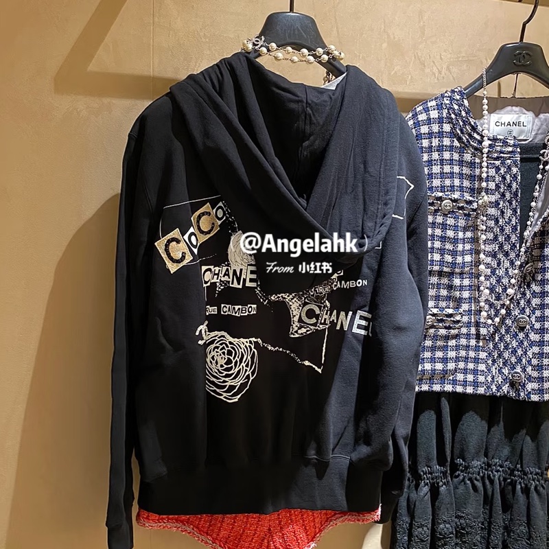 Chanel 黑色工藝亮片刺繡🪡經典連帽外套🖤王一博同款-7
